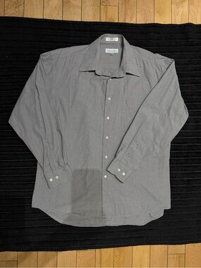 Dior Men's Light Gray Long-Sleeve Button-Up Shirt